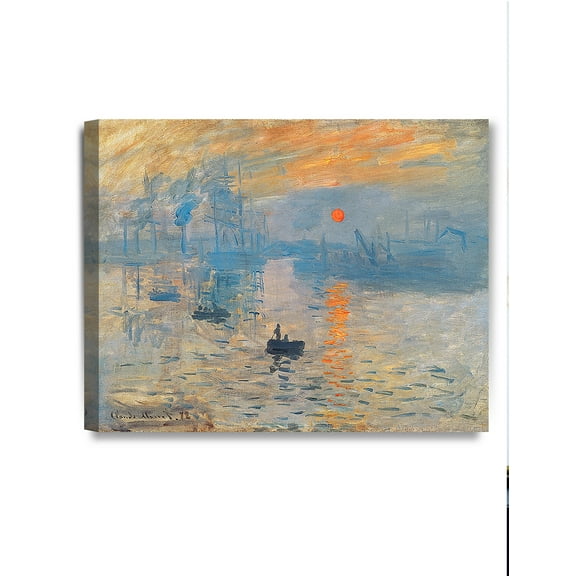 DECORARTS - Impression Sunrise, Claude Monet Art Reproduction. Giclee Canvas Prints Wall Art for Home Decor 20x16"