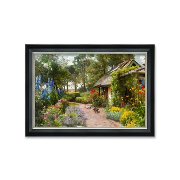 DECORARTS - Meal Times by Peder Mork Monsted. Giclee Print on Acid Free Cotton Canvas Matching with Solid Wood Frame for Home Decor. Total Size w/ Frame: W 27.25 x H 19.25"