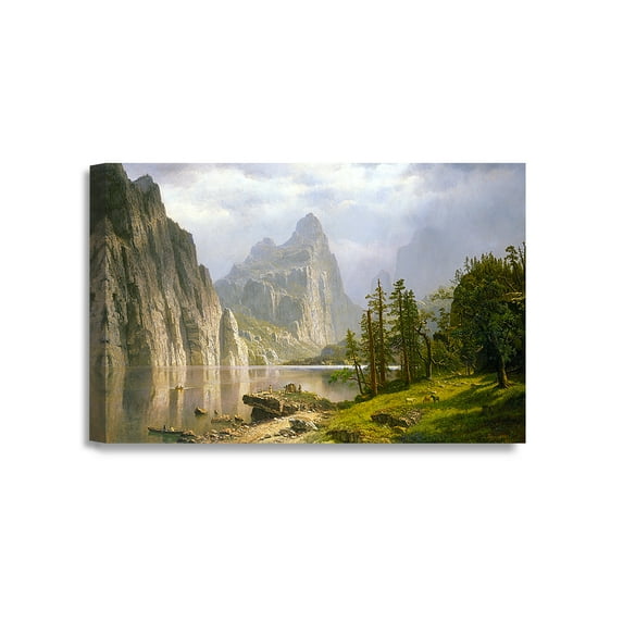 DECORARTS - Merced River, Yosemite Valley, Albert Bierstadt Classic Art Reproductions. Giclee Canvas Prints Wall Art for Home Decor 18x12
