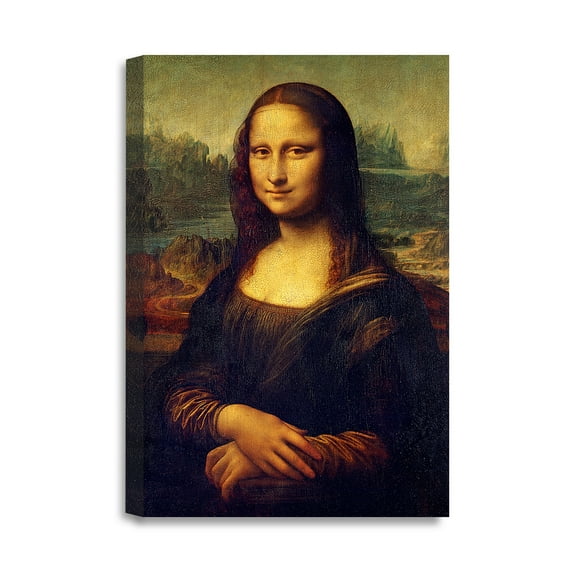DECORARTS - Mona Lisa by Leonardo DaVinci. The World Classic Art Reproductions. Giclee Canvas Prints Wall Art for Home Decor 36x24x1.5"