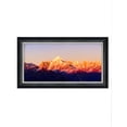 thumbnail image 1 of DECORARTS - Panchchuli. Snowy Mountain Sunset, Giclee Print on Acid Free Cotton Canvas Matching with Solid Wood Black Silver Frame. Total Size: W 27.25" x H 15.25", 1 of 5