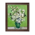 thumbnail image 1 of DECORARTS - Pink Roses in a Vase - Vincent Van Gogh Giclee Prints w/ Antique Brown Frame for Wall Decor. Picture Size: 16x20", Total Size w/ Frame: 19x23", 1 of 7