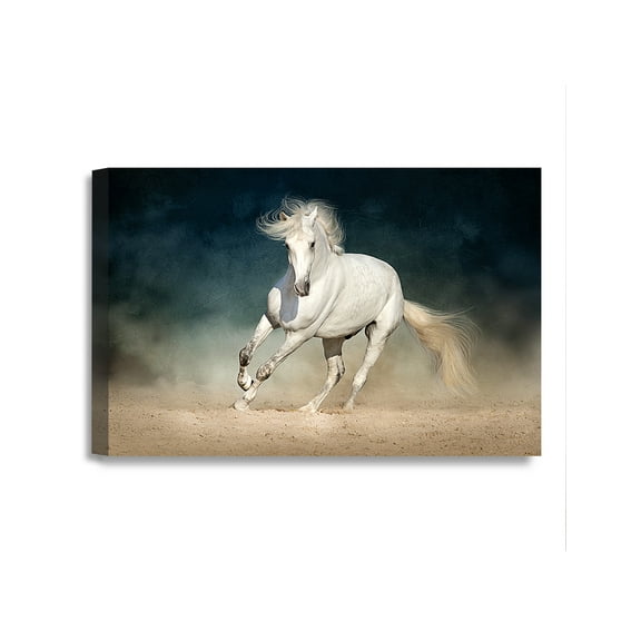 DECORARTS - Prancer in the Sand. Giclee Prints Cotton Canvas Stretched Wall Decor. Wild Animal Wall Art. Safari Art. 18x12"