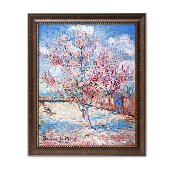 DECORARTS - Reminiscence of Mauve - Vincent Van Gogh Giclee Prints w/ Antique Brown Frame for Wall Decor. Picture Size: 16x20", Total Size w/ Frame: 19x23"