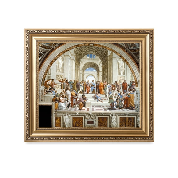 DECORARTS - The School of Athens by Raphael. The World Classic Art Reproductions. Giclee Print with Matching Museum Frame. 24x20", Finished size: 30x26"