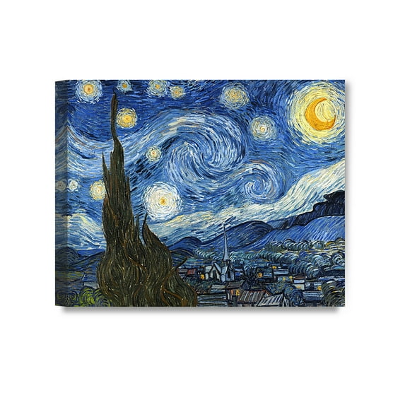 DECORARTS - Starry Night, Vincent Van Gogh Art Reproduction. Giclee Canvas Prints Wall Art for Home Decor 30x24"