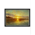 thumbnail image 1 of DECORARTS - Sunset Over a Danish Fjord by Peder Mork Monsted. Classic painting Reproduction,Giclee Print on Canvas. Ready to Hang Framed Wall Art for Wall Decor.Total Framed Size: W 39.25" x H 27.25", 1 of 6