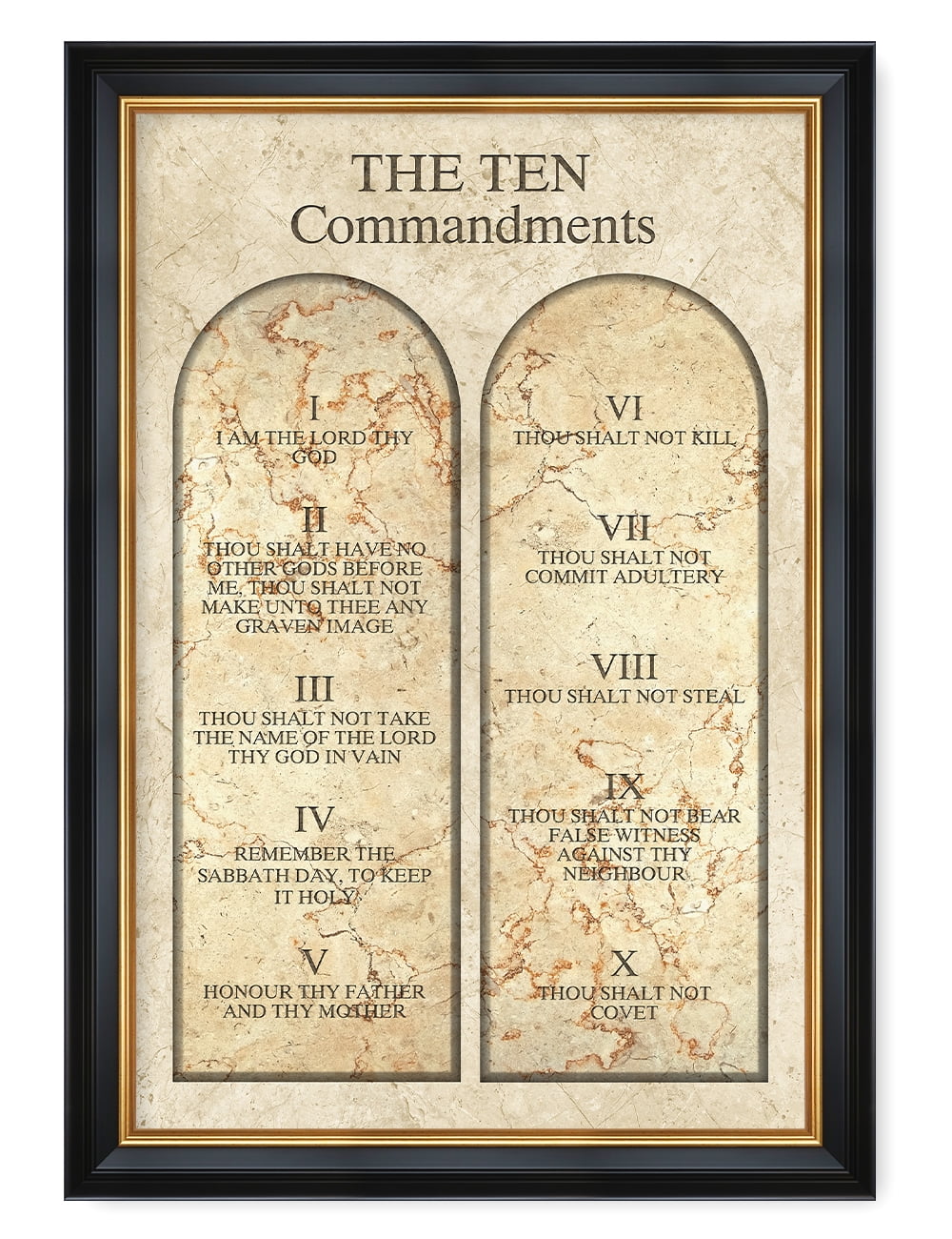 DECORARTS - The Ten Commandments Wall Decor (Jewish Talmud Version ...
