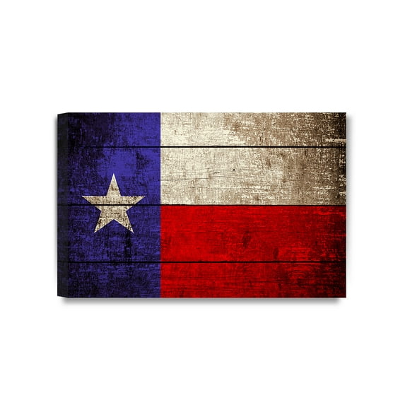 DECORARTS - Texas State Flag Wall Art. Giclee Print on Acid Free Cotton Canvas, Canvas wall art for Wall Decor 24x16"