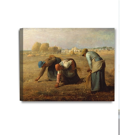 DECORARTS - The Gleaners, Jean-Francois Millet Art Reproduction. Giclee Canvas Prints Wall Art for Home Decor 20x16"