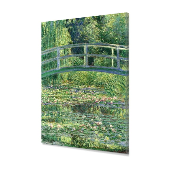 DECORARTS - The Japanese Bridge (The Water-Lily Pond), Claude Monet Art Reproduction. Giclee Canvas Prints Wall Art for Home Decor 20x16"