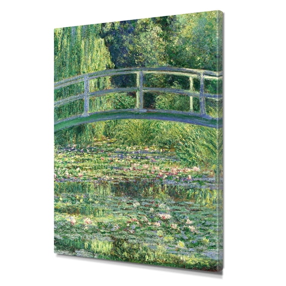 DECORARTS - The Japanese Bridge (The Water-Lily Pond), Claude Monet Art Reproduction. Giclee Canvas Prints Wall Art for Home Decor 30x24"