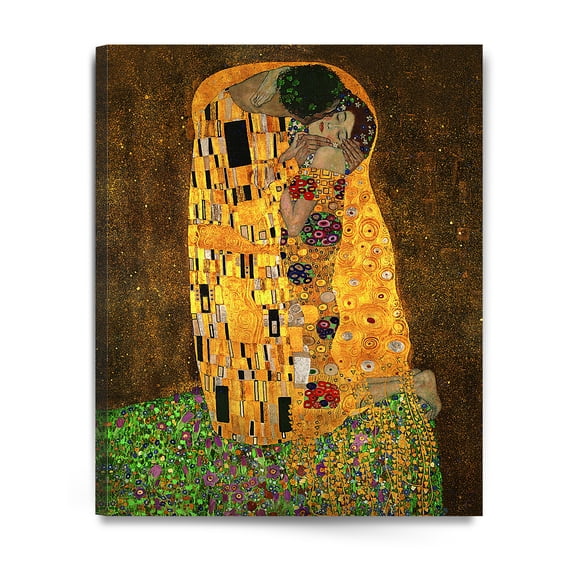 DECORARTS - The Kiss, Gustav Klimt Art Reproduction. Giclee Canvas Prints Wall Art for Home Decor 30x24"x1.5"