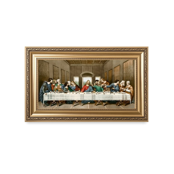 DECORARTS-The Last Supper by Leonardo da Vinci. Framed size: 30x18". Giclee Print