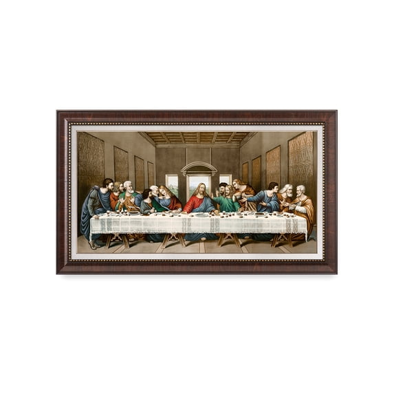 DECORARTS-The Last Supper by Leonardo da Vinci. Framed size: 33x19". Giclee Print