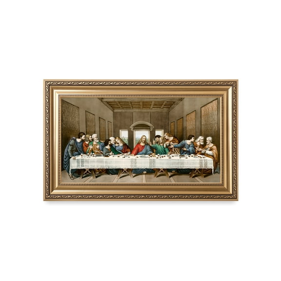 DECORARTS-The Last Supper by Leonardo da Vinci. Framed size: 36x22". Giclee Print
