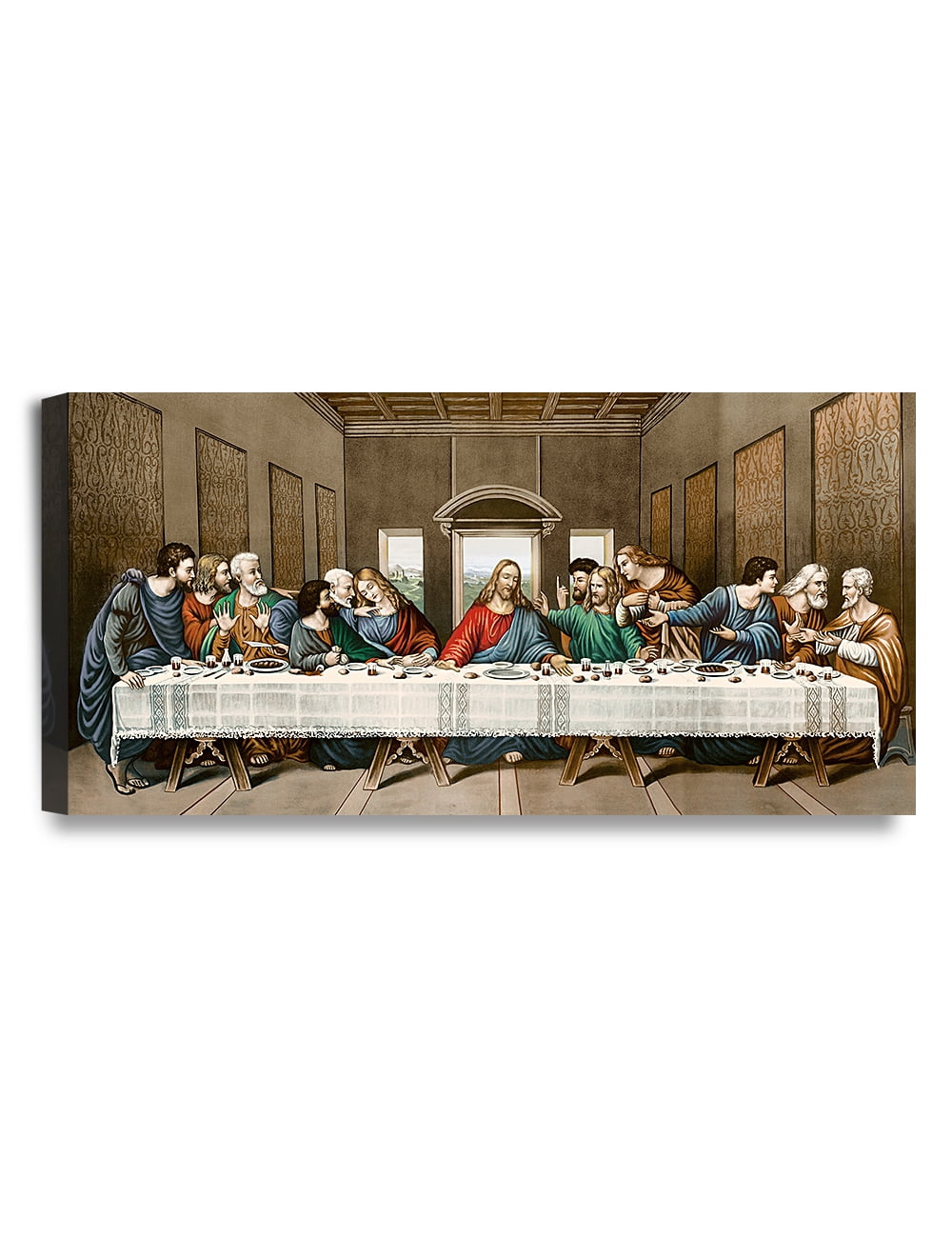 DecorArts -The Last Supper by Leonardo Da Vinci. Classic Art Reproduction.  Giclee Print. Picure Size:32x18