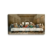 DecorArts The Last Supper by Leonardo da Vinci Canvas Wall Art, 32x18 in