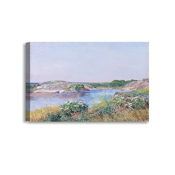 DECORARTS -The Little Pond, Appledore, Childe Hassam Classic Art Reproductions. Giclee Canvas Prints Wall Art for Home Decor 36x24