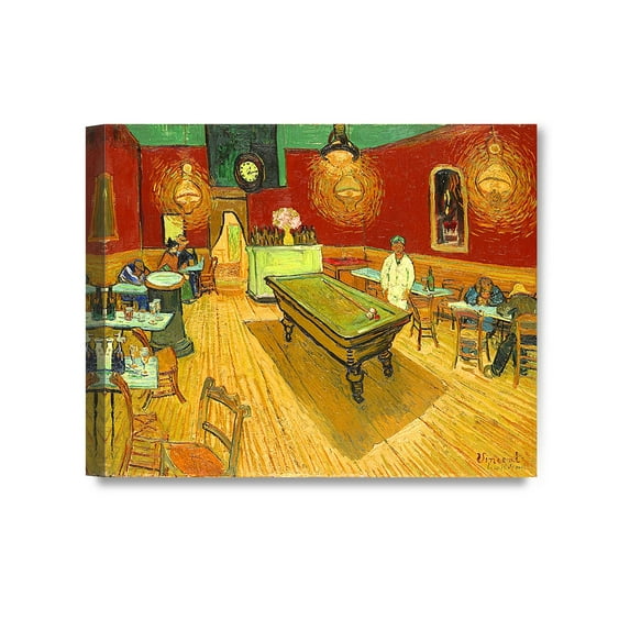 DECORARTS - The Night Cafe in the Place Lamartine in Arles, Vincent Van Gogh Art Reproduction. Giclee Canvas Prints Wall Art for Home Decor 30x24"