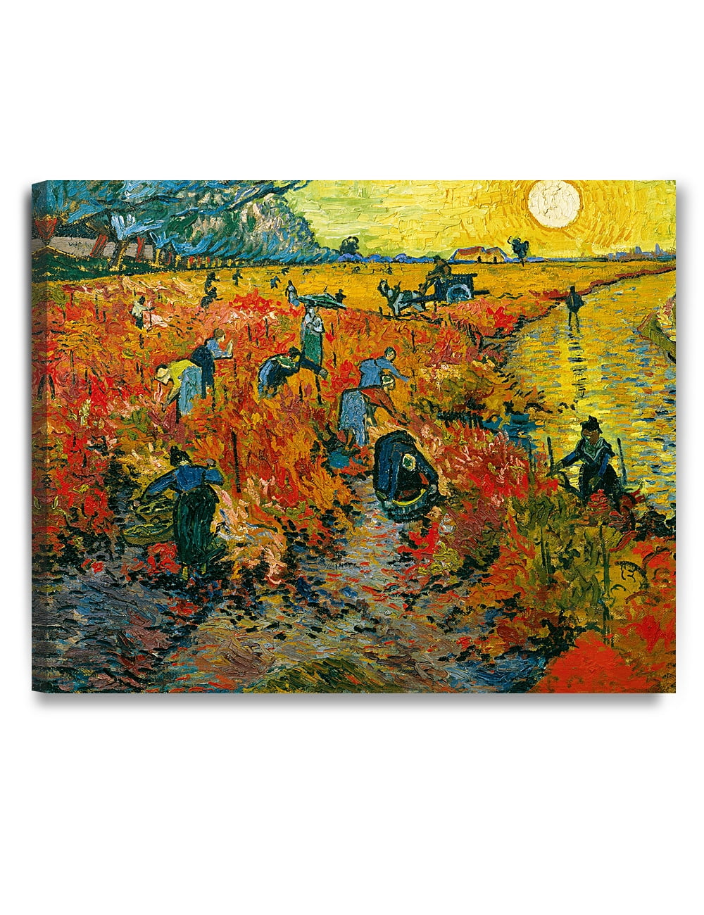 The Red Vineyards Vincent Van Gogh Framed Canvas Print