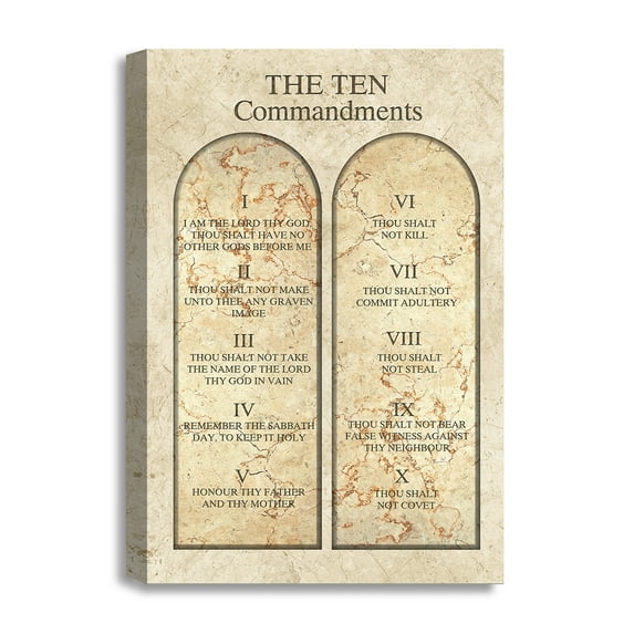 DECORARTS - The Ten Commandments Wall Decor (Reformed Christians Version). Giclee Print wall art for Home Decor and Wall Decor.18x12"x1.5"