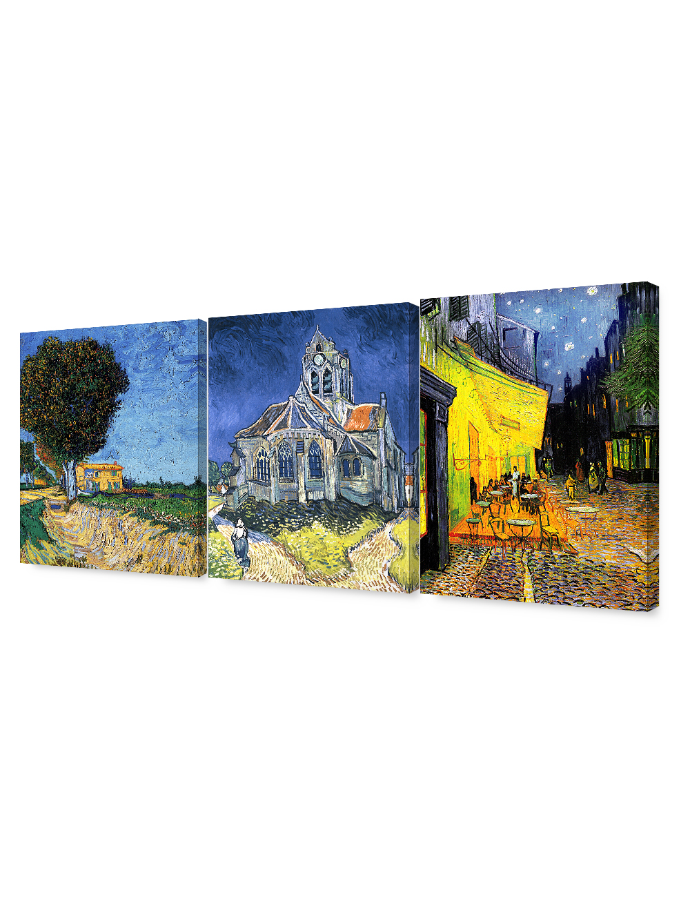 DECORARTS Triptych (Van Gogh Famous Art Series) Vincent Classic Art  Reproduction. Giclee Canvas Prints Wall Art for Home Decor 20x16