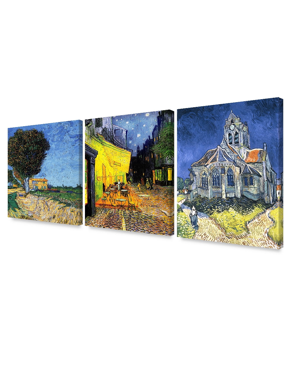 DECORARTS Triptych (Van Gogh Famous Art Series) Vincent Classic Art  Reproduction. Giclee Canvas Prints Wall Art for Home Decor 30x24