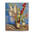 thumbnail image 1 of DECORARTS - Vase with Gladioli and Chinese Asters, Vincent Van Gogh Art Reproduction. Giclee Canvas Prints Wall Art for Home Decor 30x24", 1 of 7