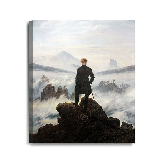 DECORARTS Wanderer Above the Sea of Fog (1818) by Caspar David Friedrich Giclee Canvas Prints Wall Art for Home Decor 24x20"