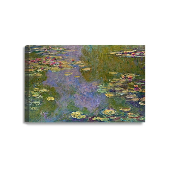 DECORARTS - Water Lilies, Claude Monet Classic Art Reproductions. Giclee Canvas Prints Wall Art for Home Decor 18x12