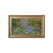 DECORARTS - Water Lilies Claude Monet Giclee Fine Art Print in Embossed Gold Frame. Framed Size: 36x22