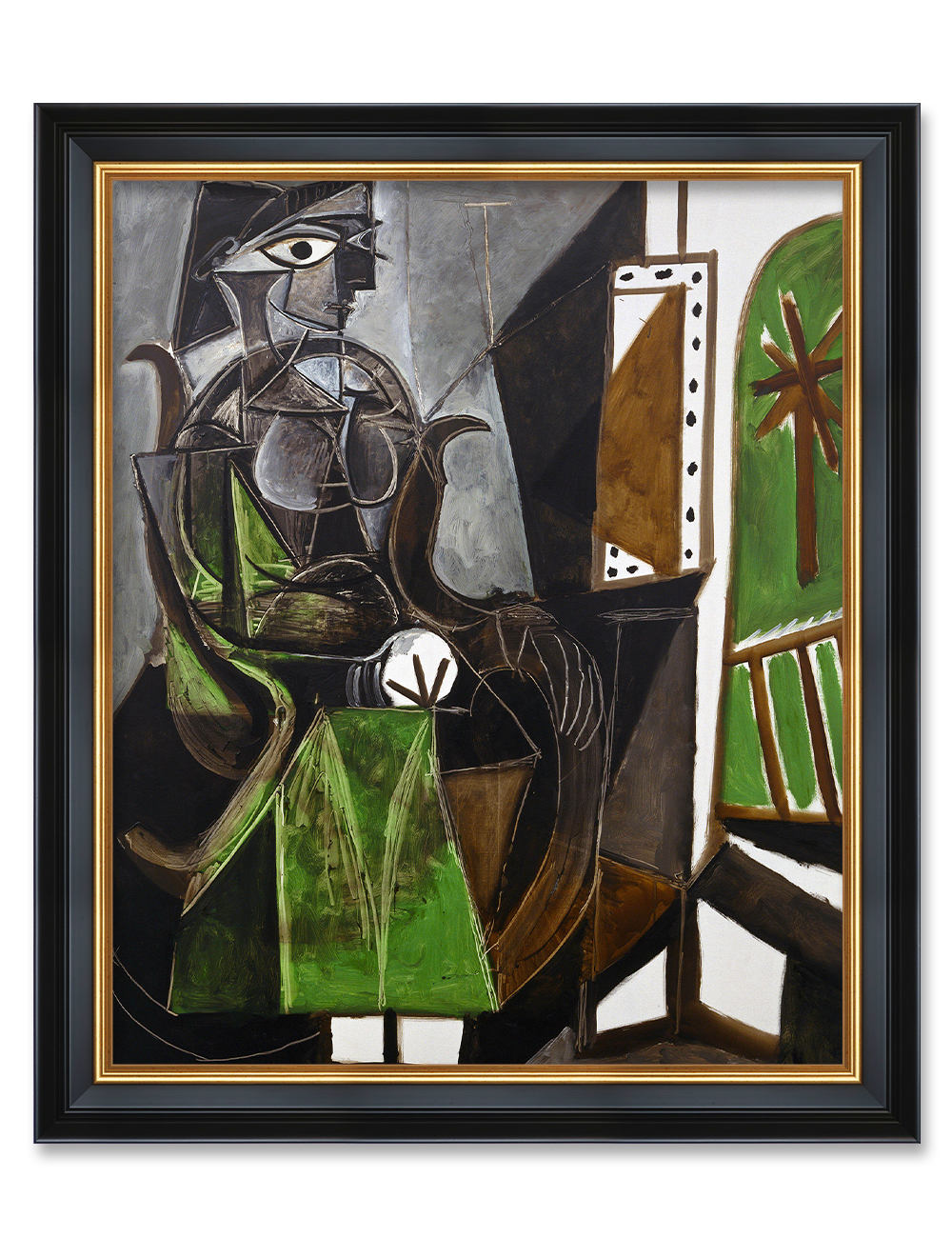 DECORARTS Woman by a Window by Pablo Picasso, Giclee Print on Acid Free  Canvas with Matching Solid Wood Frame, Framed Artwork for Wall Decor. Total  Framed Size: W 23.25