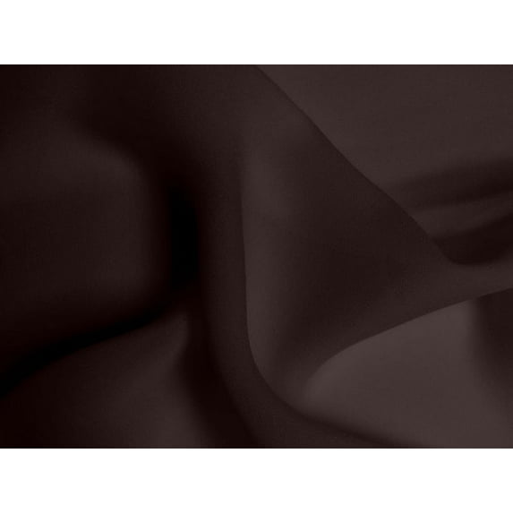 DECORATIVE SILK. 100% SILK GEORGETTE CHIFFON FABRIC SOLID 10MM 45" WIDE. BY THE YARD ( DARK BROWN )