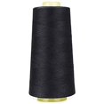 thumbnail image 1 of DECORATIVE SILK INC. 1 Pack of 6000 Yard Spools Sewing Thread All Purpose 100% Spun Polyester Overlock Cone (BLACK), 1 of 1