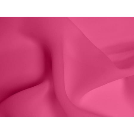 DECORATIVE SILK INC. Hi Multi Polyester Chiffon Fabric 60" wide By The Yard ( HOT PINK )