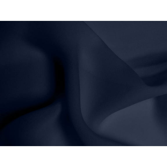 DECORATIVE SILK INC. Hi Multi Polyester Chiffon Fabric 60" wide By The Yard ( NAVY )