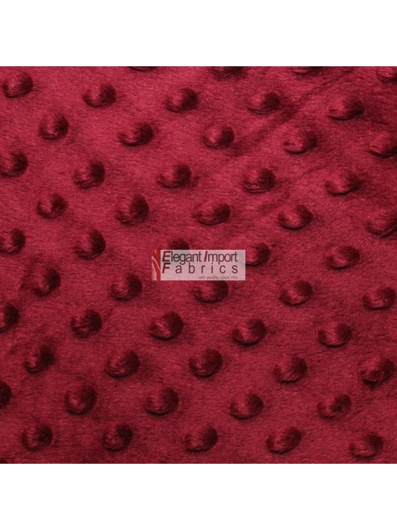 INC. MINKY DIMPLE DOT SOFT FABRIC CUDDLE 60" WIDE BY THE YARD (BIKING RED )