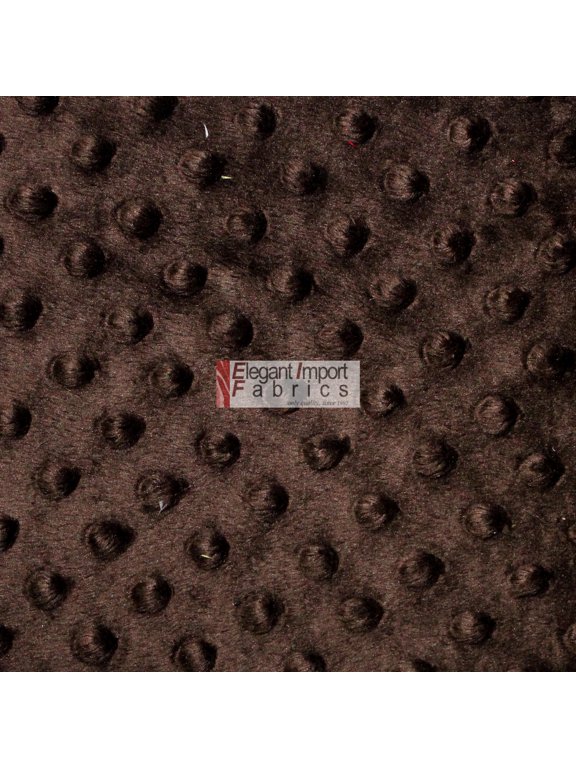 MINKY DIMPLE DOT SOFT FABRIC CUDDLE 60" WIDE BY THE YARD (CHOCOLATE)
