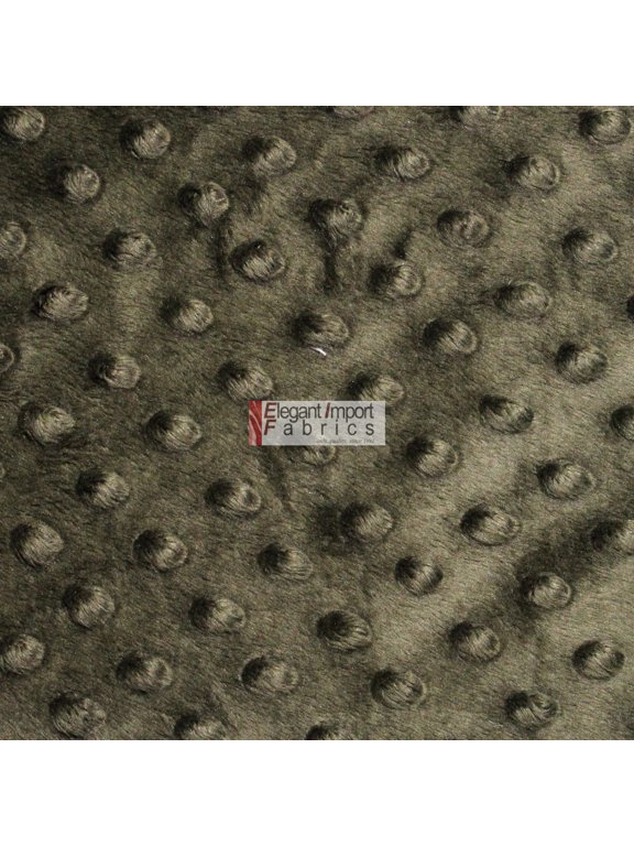 MINKY DIMPLE DOT SOFT FABRIC CUDDLE 60" WIDE BY THE YARD (DUSTY OLIVE)