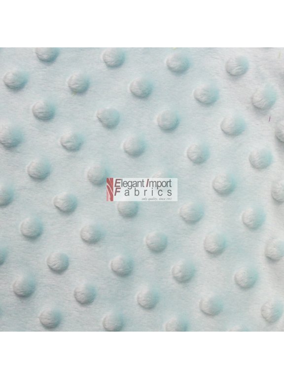 MINKY DIMPLE DOT SOFT FABRIC CUDDLE 60" WIDE BY THE YARD ( ICY BLUE )