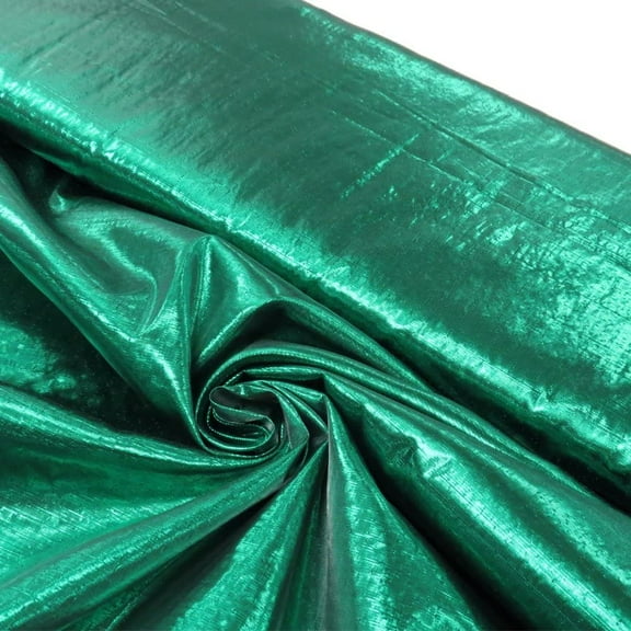 DECORATIVE SILK INC. Nylon Metallic Tissue Lame Fabric - 60 Inches Wide, Over 100 Yards in Stock -Multiple Colors Available (KELLY GREEN)