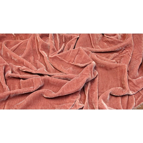DECORATIVE SILK INC. SILK RAYON VELVET SOLID FABRIC 45 WIDE By The Yard ( MULBERRY )