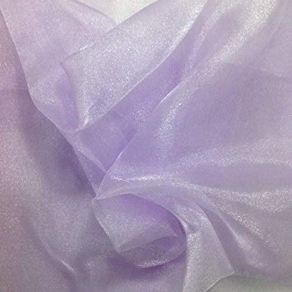 Crystal Sheer Iridescent Organza Fabric_ White Iridescent Fabric