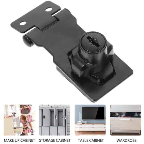DECORNIJIA Display Case Lock Zinc Alloy Anti-theft Protection Home Use 1 Set
