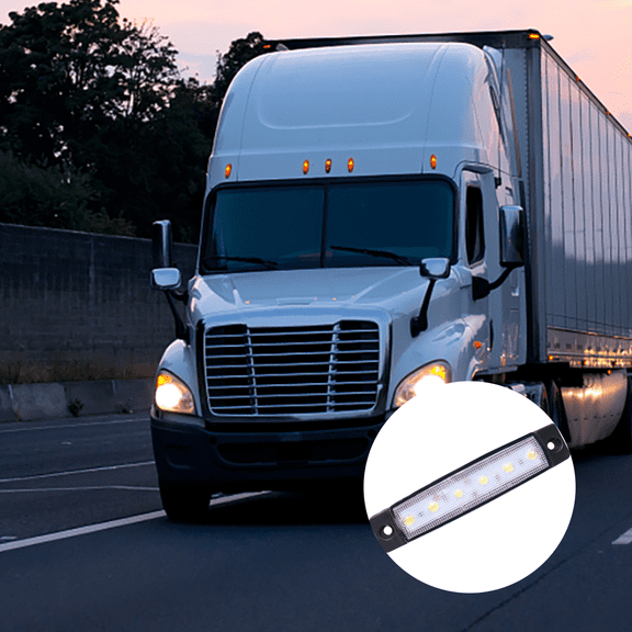 DECORNIJIA 10Pcs Led Side Light Red Plastic Truck Side Light For Trailer 8000hours Lifespan