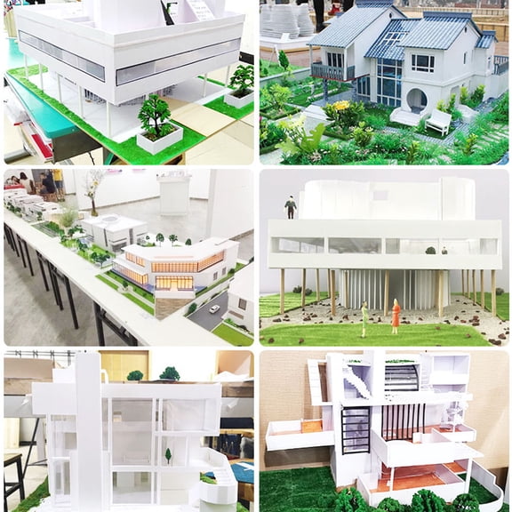 DECORNIJIA 10Pcs White Plastic Foaming Sheet for Diy Enthusiasts and Model Makers Building Micro Landscape Model Material