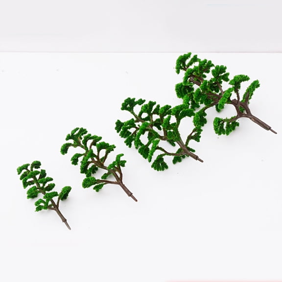 DECORNIJIA 12Pcs Model Landscape Tree Green Plastic for and Diorama