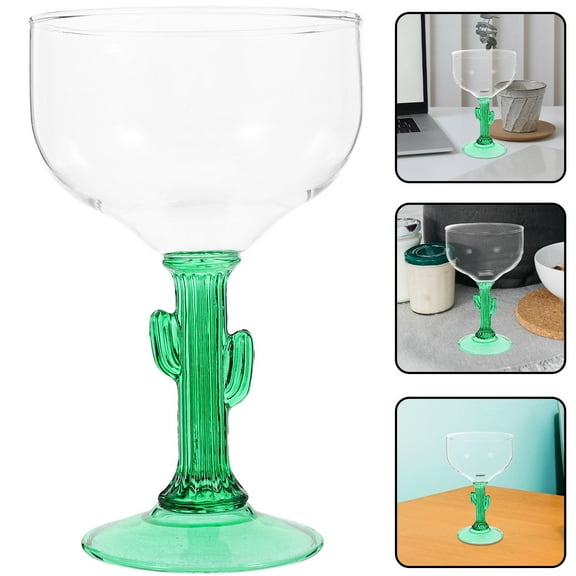 DECORNIJIA Cute Cup Cactus Shaped Wine Cup Glass Drinking For Friends At Weddings 1Pc