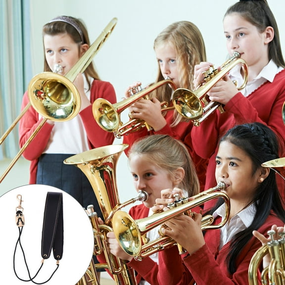 DECORNIJIA 1Pcs Black Pu Metal Saxophone Strap Padded For Comfortable Practice Sessions